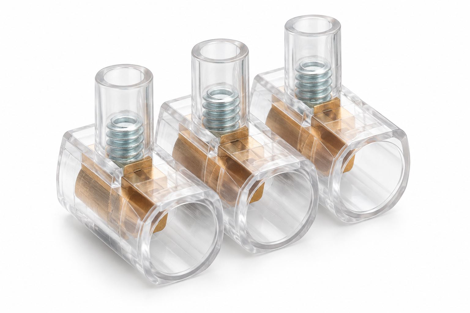 Three-position clear terminal connector