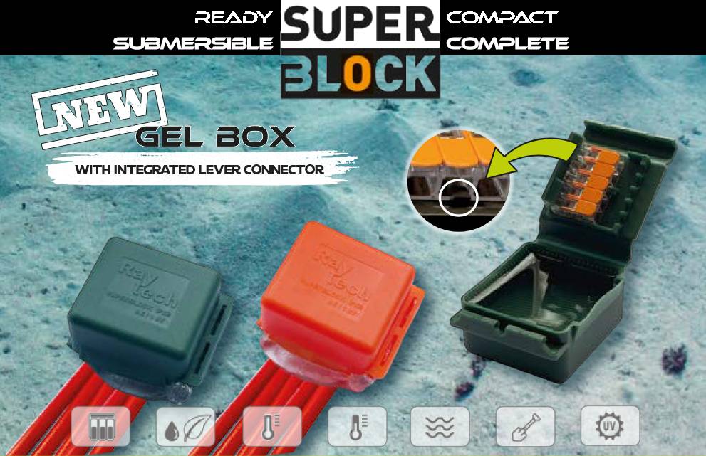 SUPERBLOCK Submersible Electrical Connectors for 3–5 Conductor Junction Box Splices