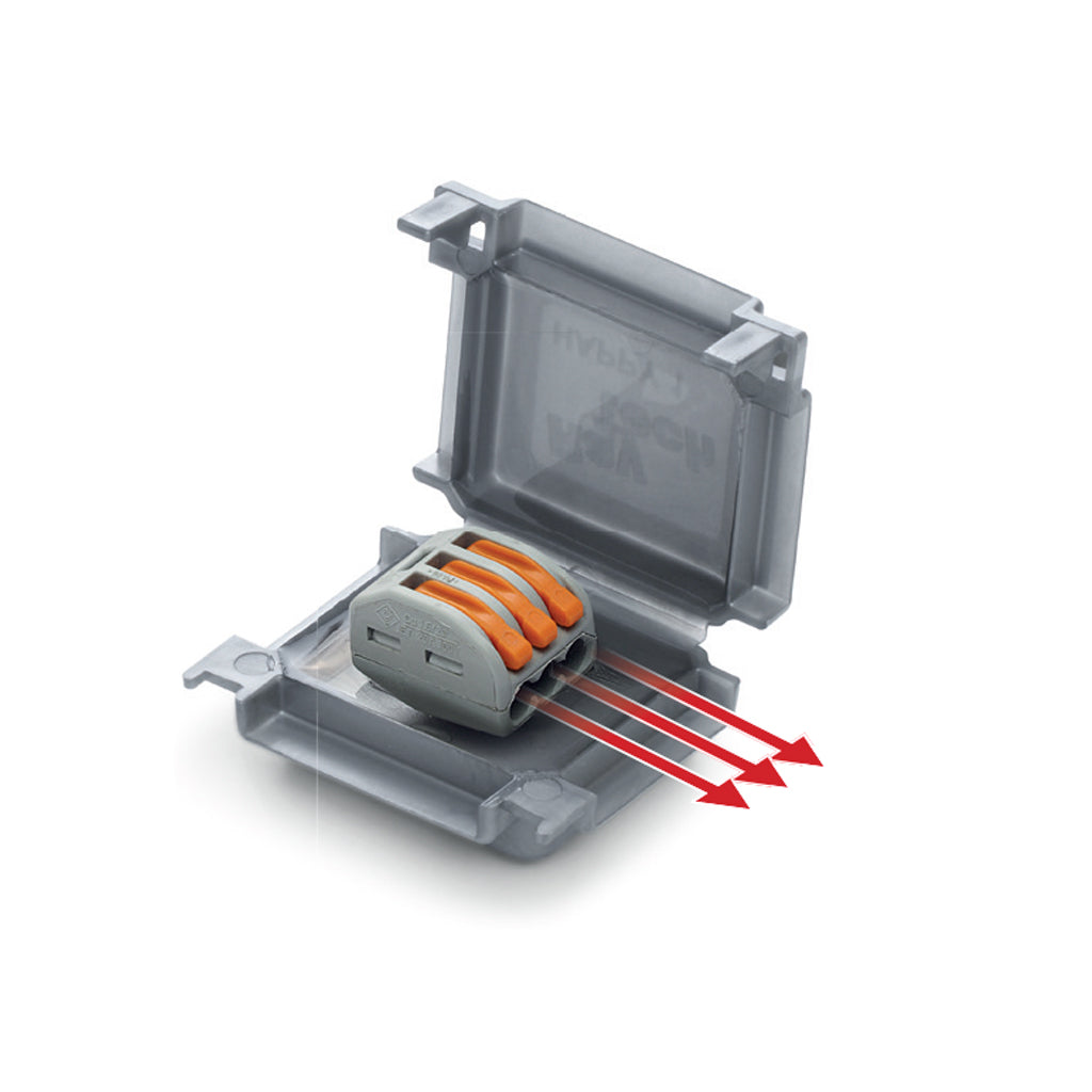 Happy/Gel Box - Dielectric Gel Box – 3-Way Pre-Filled IPX8 Connector | Waterproof, Re-Enterable, UV Resistant