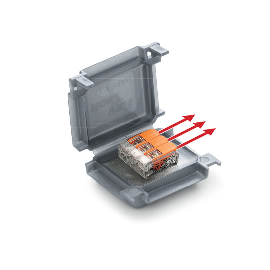 Happy/Gel Box - Dielectric Gel Box – 3-Way Pre-Filled IPX8 Connector | Waterproof, Re-Enterable, UV Resistant