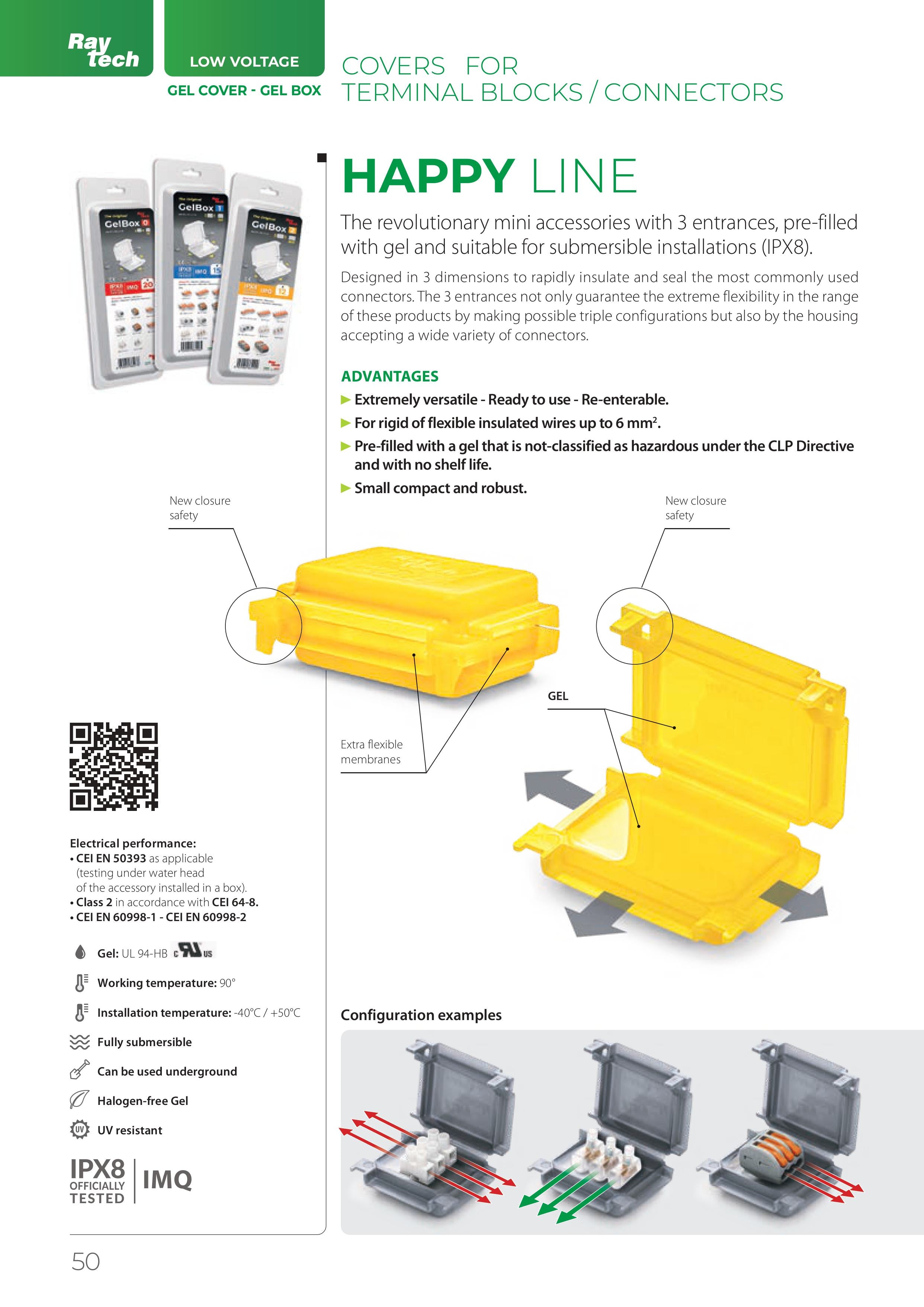 Happy/Gel Box - Dielectric Gel Box – 3-Way Pre-Filled IPX8 Connector | Waterproof, Re-Enterable, UV Resistant