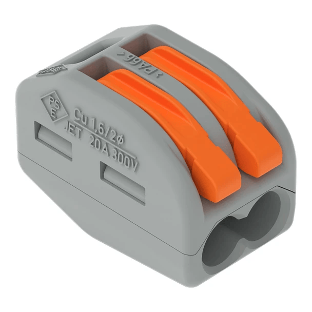 Compact two-conductor connector